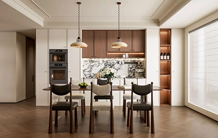 modern kitchen design and 3d renderings with detail drawings